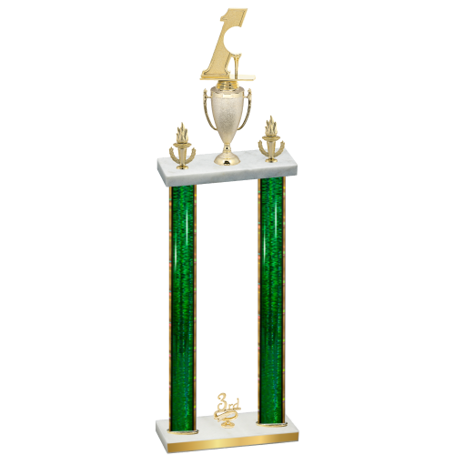 Double Green Glacier Third Place Golf Trophy