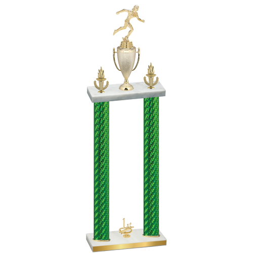 Double Green Carbon Fiber First Place Running Trophy