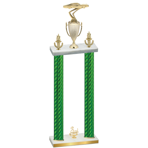 Double Green Carbon Fiber Third Place Cars Trophy
