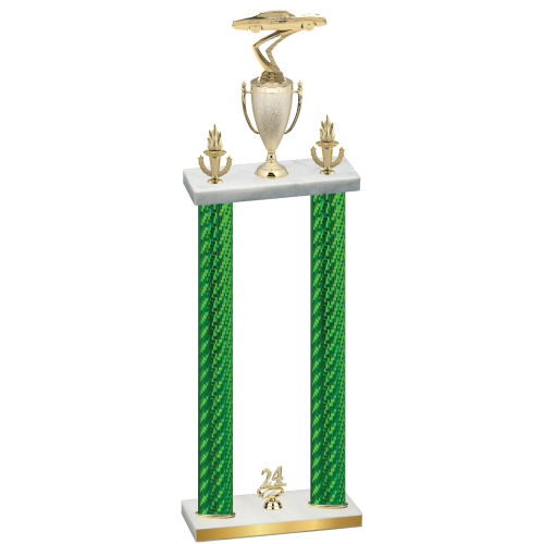 Double Green Carbon Fiber Year Cars Trophy