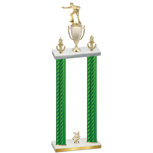 Double Green Carbon Fiber Year Shooter Trophy