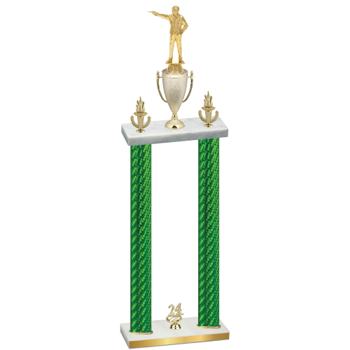 Double Green Carbon Fiber Year Shooter Trophy