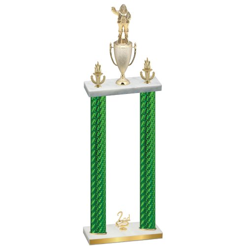 Double Green Carbon Fiber Second Place Holiday Trophy