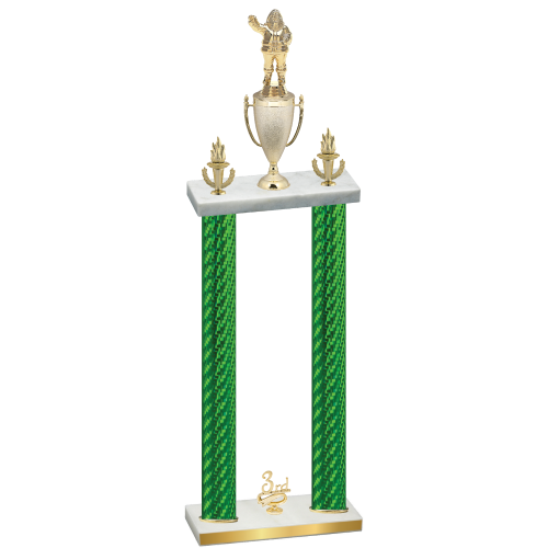 Double Green Carbon Fiber Third Place Holiday Trophy
