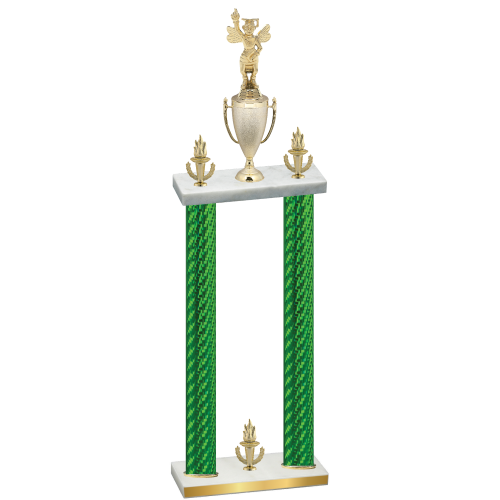 Double Green Carbon Fiber Victory Academics Trophy