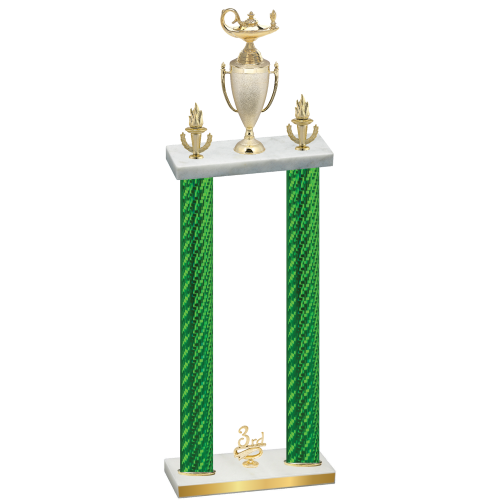 Double Green Carbon Fiber Third Place Academics Trophy