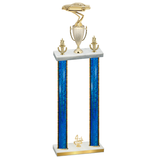 Double Blue Glacier Fourth Place Cars Trophy
