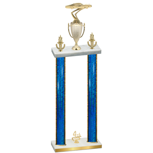 Double Blue Glacier Fourth Place Cars Trophy