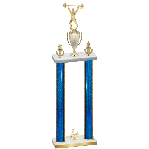 Double Blue Glacier Third Place Weights Trophy