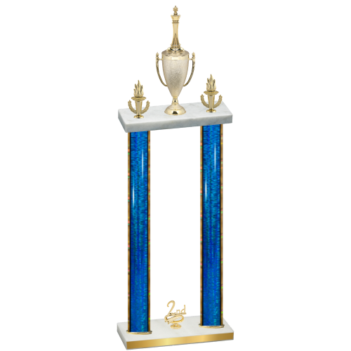 Double Blue Glacier Second Place Chess Trophy