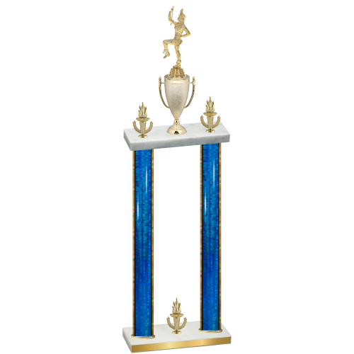 Double Blue Glacier Victory Majorette Trophy
