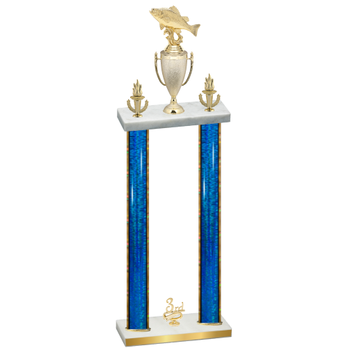 Double Blue Glacier Third Place Fishing Trophy