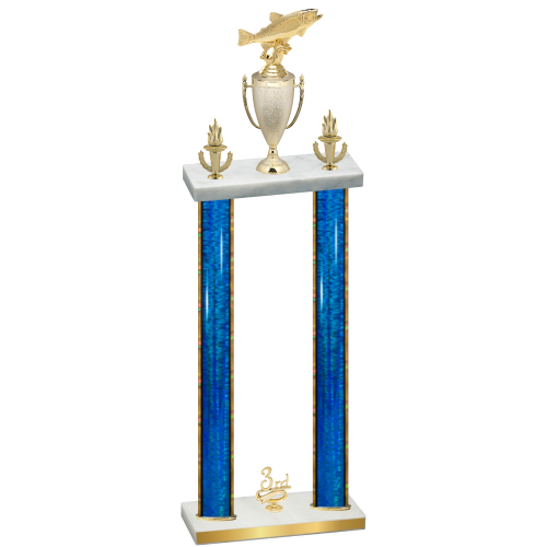 Double Blue Glacier Third Place Fishing Trophy