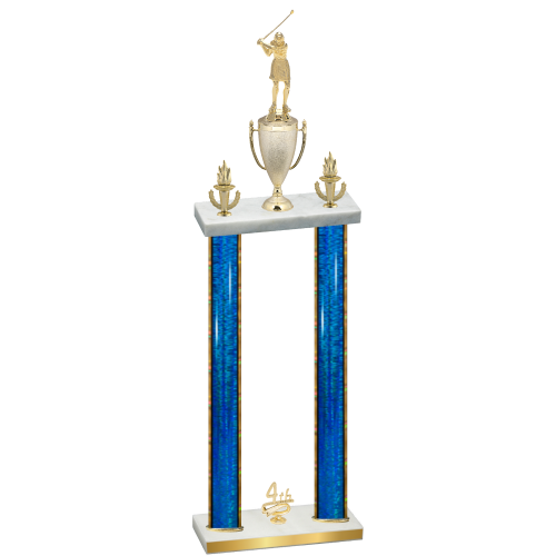 Double Blue Glacier Fourth Place Golf Trophy