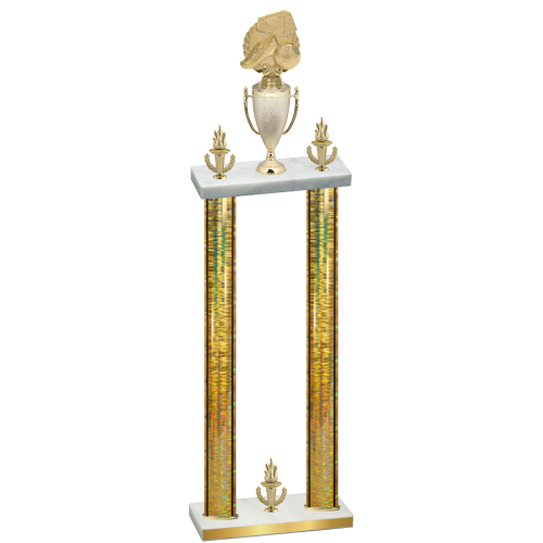 Double Gold Glacier Victory Soccer Trophy