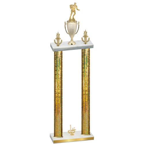 Double Gold Glacier First Place Rugby Trophy