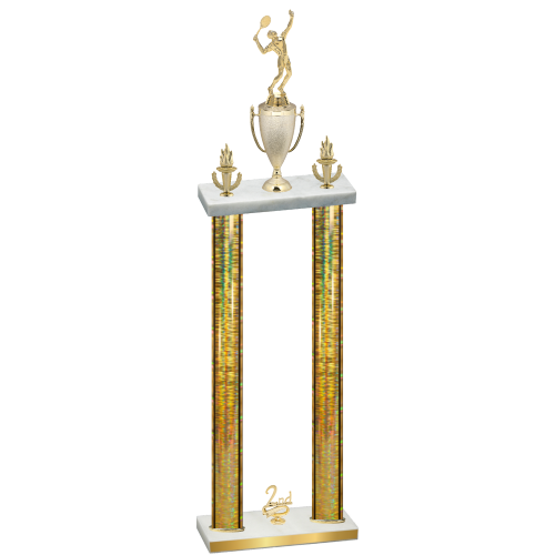 Double Gold Glacier Second Place Tennis Trophy