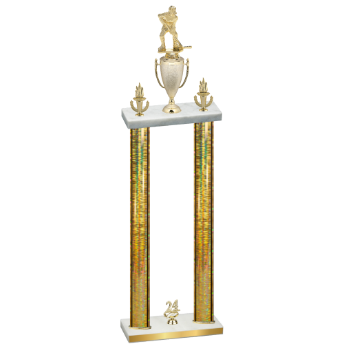 Double Gold Glacier Year Hockey Trophy