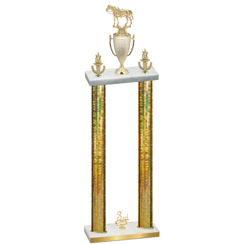 Double Gold Glacier Third Place Horses Trophy