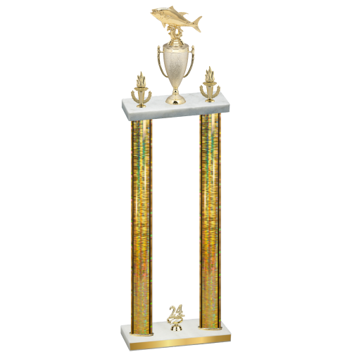 Double Gold Glacier Year Fishing Trophy