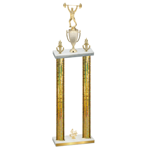 Double Gold Glacier Fourth Place Weights Trophy