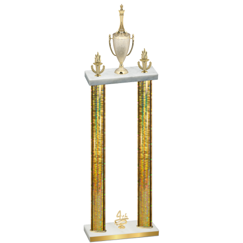 Double Gold Glacier Fourth Place Chess Trophy