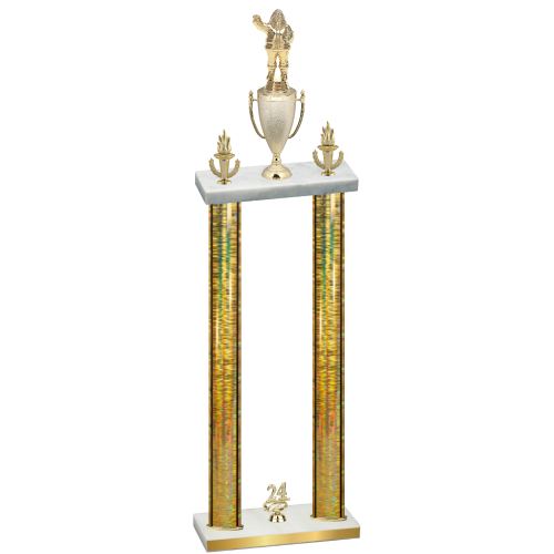 Double Gold Glacier Year Holiday Trophy