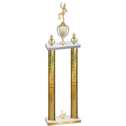 Double Gold Glacier Third Place Majorette Trophy