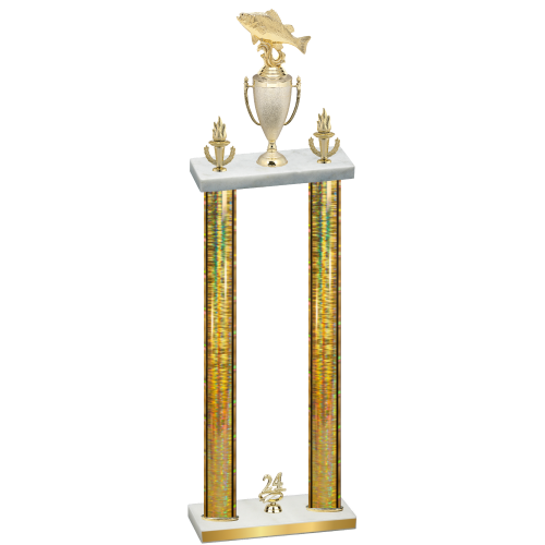 Double Gold Glacier Year Fishing Trophy