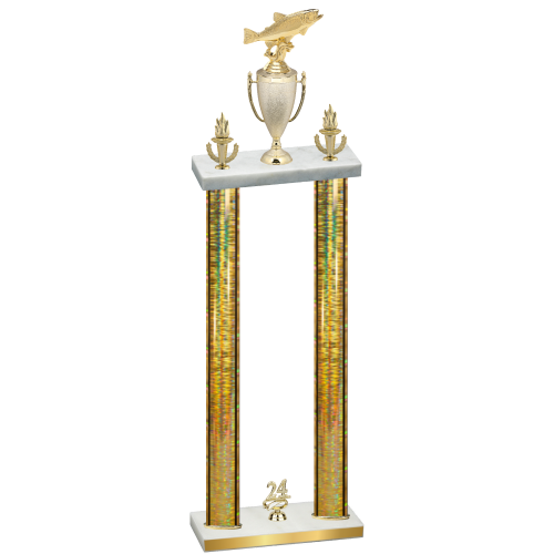Double Gold Glacier Year Fishing Trophy