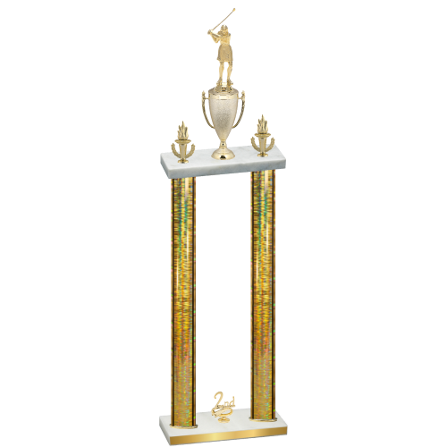 Double Gold Glacier Second Place Golf Trophy