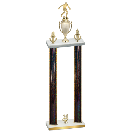 Double Black Glacier Year Soccer Trophy