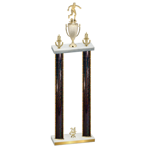 Double Black Glacier Year Soccer Trophy
