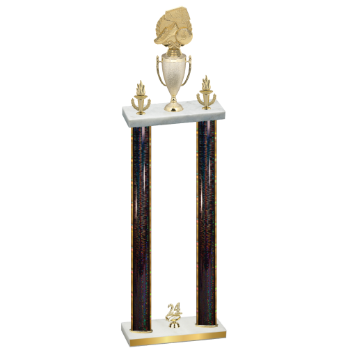 Double Black Glacier Year Soccer Trophy