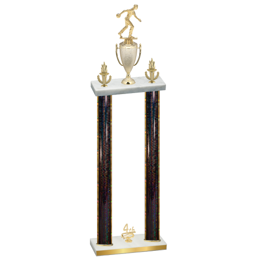 Double Black Glacier Fourth Place Bowling Trophy