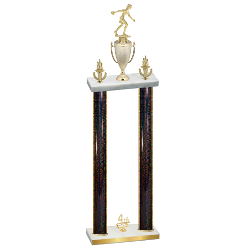 Double Black Glacier Fourth Place Bowling Trophy