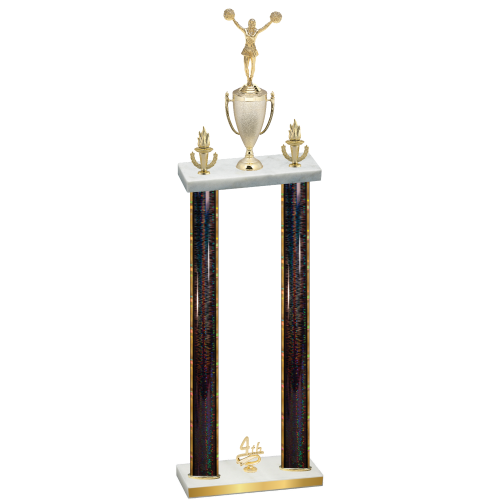 Double Black Glacier Fourth Place Cheerleading Trophy