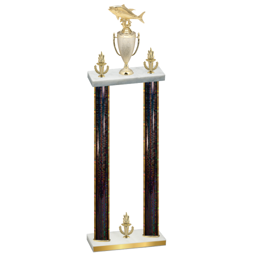 Double Black Glacier Victory Fishing Trophy