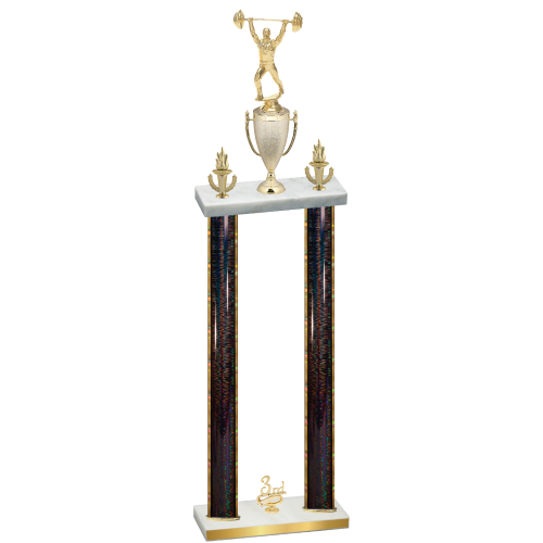 Double Black Glacier Third Place Weights Trophy