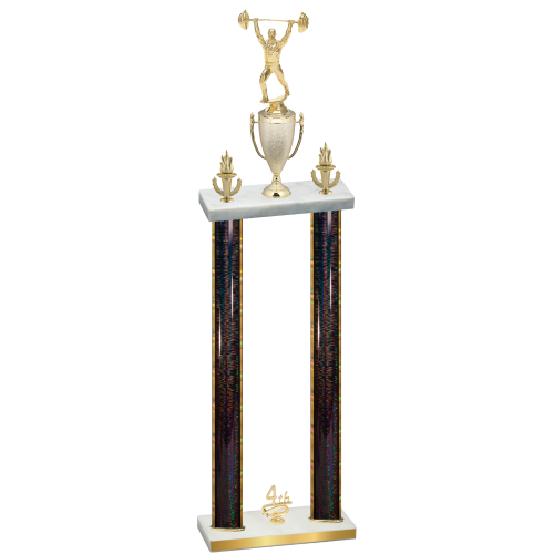 Double Black Glacier Fourth Place Weights Trophy