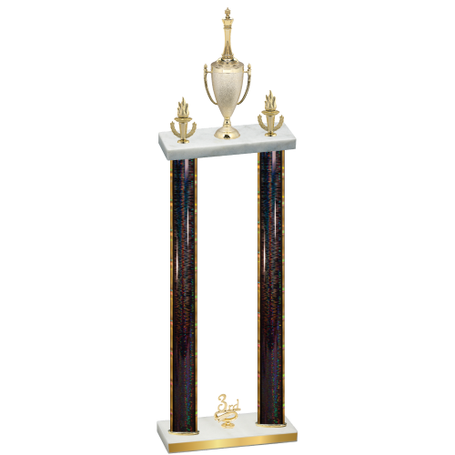 Double Black Glacier Third Place Chess Trophy