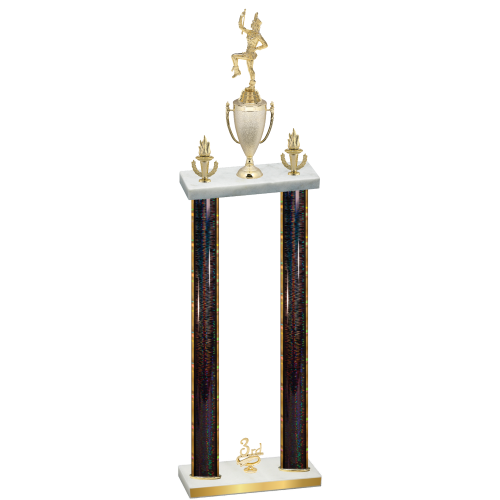 Double Black Glacier Third Place Majorette Trophy