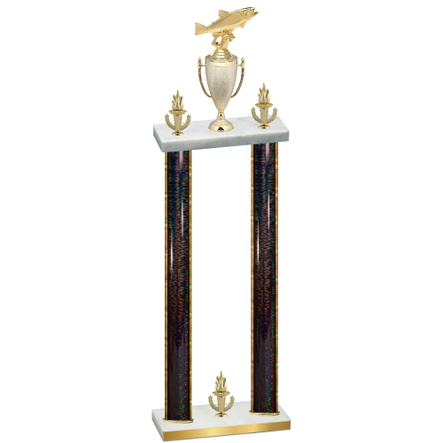 Double Black Glacier Victory Fishing Trophy