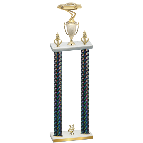 Double Black Carbon Fiber Year Cars Trophy