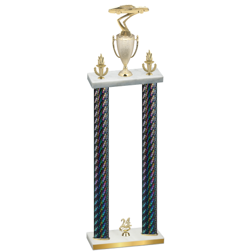 Double Black Carbon Fiber Year Cars Trophy