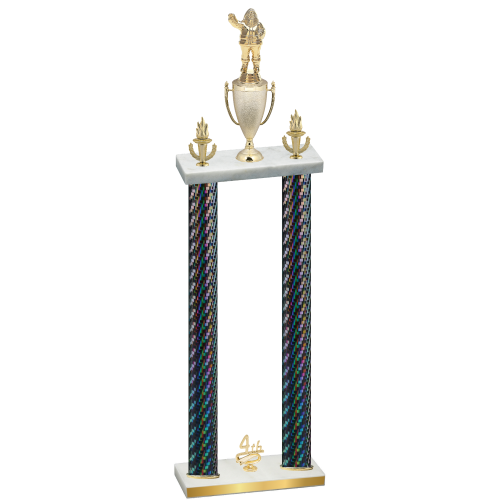 Double Black Carbon Fiber Fourth Place Holiday Trophy