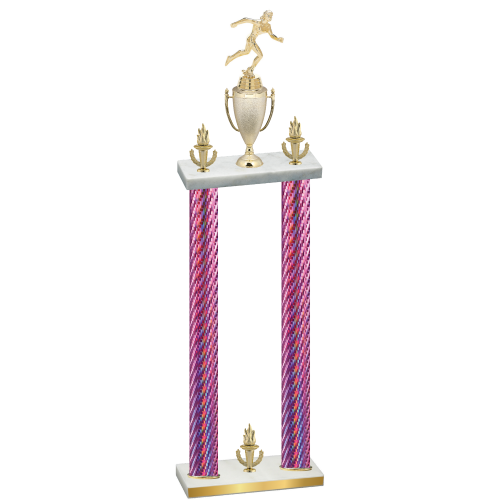 Double Pink Carbon Fiber Victory Running Trophy