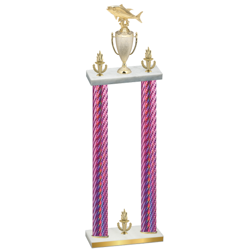 Double Pink Carbon Fiber Victory Fishing Trophy