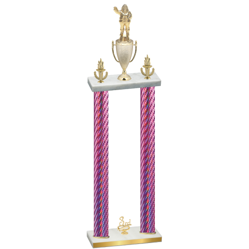 Double Pink Carbon Fiber Third Place Holiday Trophy
