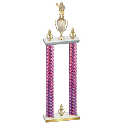 Double Pink Carbon Fiber Victory Holiday Trophy